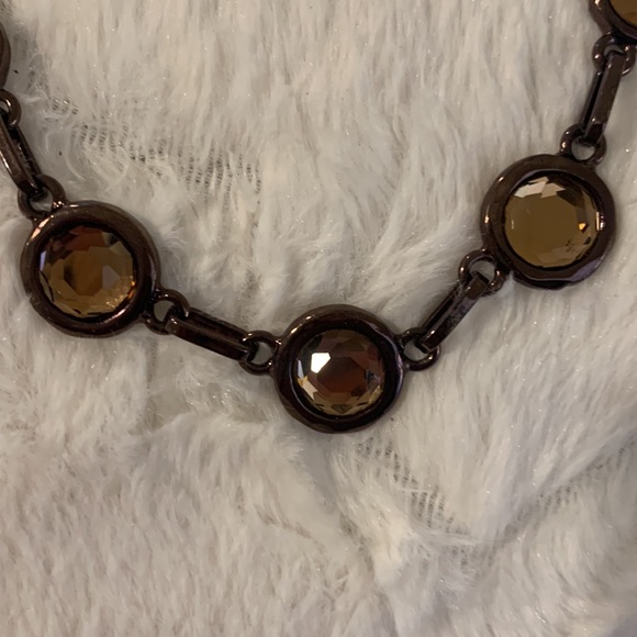 Coldwater Creek 36’’ necklace with 15 champagne rhinestones. - Picture 2 of 5